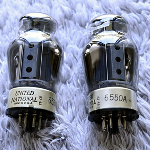 6550A / United National / Made In USA power tube 真空管 パワー管 中古 2本セット だるま管 動作確認済 ジャンク出品 送料無料の画像1