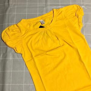 値下げ♪新品♪ザラ パフスリーブTシャツ イエロー♪ZARA girls Basic♪