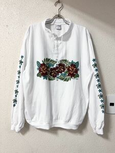 USA製 Crazy Shirt KEY WEST ハイビズカス デザイン プルオーバー シャツ ジャケット