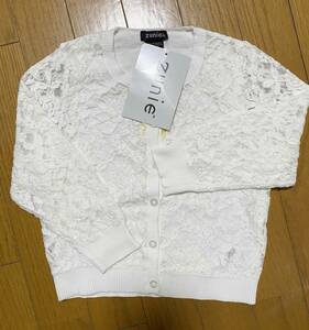  new goods 110 120 * cost koZUNIE girls cardigan tops ivory .. feeling embroidery race zni for children white girl feather weave 