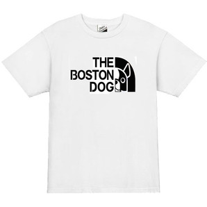 【パロディ白L】5ozボストンテリア犬Tシャツ面白いおもしろうけるネタプレゼント送料無料・新品1999円