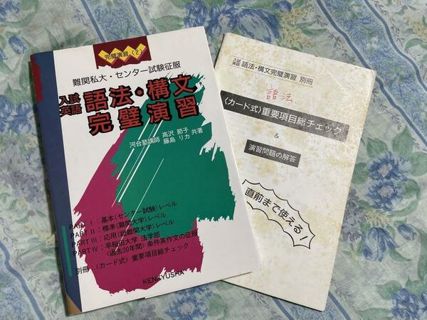 入試英語 語法・構文完璧演習 1995 高沢節子/藤島リカ　別冊あり