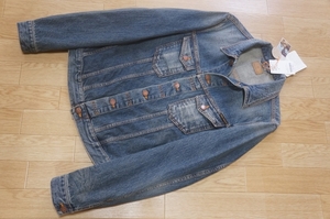 G610　即決　新品　Nudie Jeans ヌーディージーンズ　オーガニックコットン　ユーズド加工 デニムジャケット　S　￥33.000 + 税