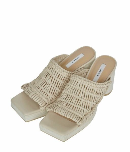 アメリヴィンテージ　FAKE LEATHER BRAIDED SANDAL アイボリー　AMERI