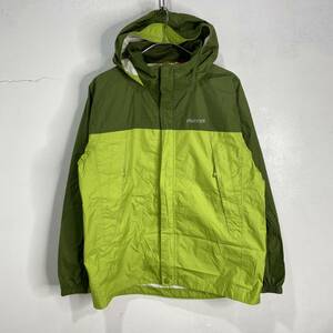 ☆送料無料☆Marmot マーモット☆マウンテンパーカー☆キッズXL☆バイカラー☆グリーン系☆E23