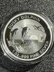 2022年 $1 オーストラリア ダスキー ドルフィン 1オンス シルバー コイン　銀貨　コレクション　新品未使用　イルカ