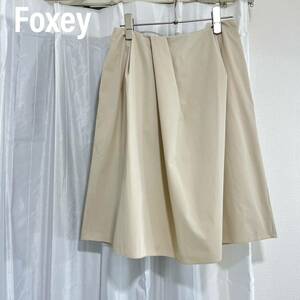 FOXEY フォクシー FOXEY NEW YORK フォクシーニューヨーク フレアスカート　膝丈スカート グログランブーケ ボトムス　綺麗め　デザイン