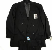 新品　激安　フォーマル ダブルスーツ セットアップ　漆黒の黒　kanebo サイズBB6 礼服 喪服 冠婚葬祭 アジャスター台場仕立て　カネボウ_画像1