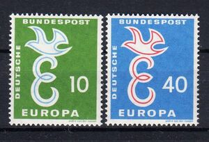 西ドイツ 1958年未使用NH EuropaCEPT#295-296