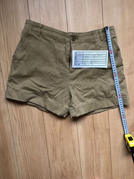 【中古】ショートパンツ ウエスト後ゴム ストレッチ生地 L