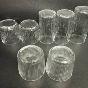《食器》無銘 「ガラスのコップ：色々 7個(4種セット)」 細身＋縦長・太目＋幅広 昭和感のあるタンブラーグラスの画像10