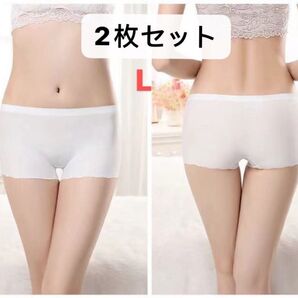 【2枚セット】ボクサーショーツ 無地下着 女性用 美尻 セクシーランジェリー レディースショーツ 下着パンツ Lサイズ