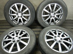 パT7388■185/65R15 DUNLOP ENASAVE EC204 社外ホイール 5.5J 5H +39 PCD100★条件付送料無料★夏タイヤ 4本価格