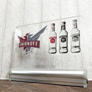 SMIRNOFF スミノフ ライトパネル ネオン サイン 電光 電飾 看板 レトロ 電源コード欠品 現状 菊E