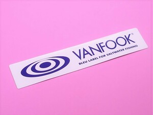 バンフック VANFOOK フック ＆ ルアーズ 紺ロゴ ◇ ステッカー　140×26mm ソルト フィッシング シール