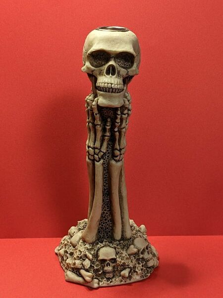97年製　ドクロ 　スカル 　髑髏 　骸骨　スカルキャンドルスタンド