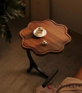 品質保証★実用 オリジナル高級花びら雲形サイドテーブル別荘ナイトテーブルリビング北欧木製 コーヒーテーブル 贅沢