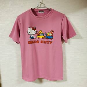 Sanrio (サンリオ) - ハローキティ Hello Kitty 半袖ドライTシャツ Mサイズ ローズピンク 正規品 夏物 男女兼用 (タグ付き新品未着用品)