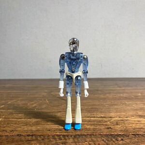 ミクロマン フィギュア 昭和レトロ タカラ TAKARA 人形 水色 青 白 透明 ブルー スケルトン MICRO MAN 当時物 玩具 ビンテージ