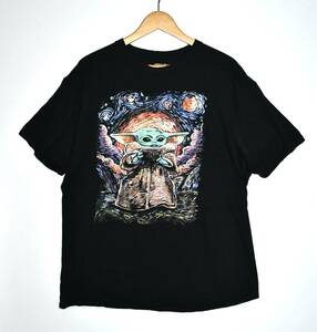 即決【STAR WARS】スターウォーズ ヨーダ Tシャツ 黒 L YODA 古着