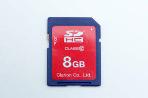 8GB SDHCカード　Clarion クラリオン .