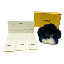 ★美品★FENDI フェンディ　ブロッサム　チャーム　ブラック×ネイビー×ホワイト　キーホルダー　中古A【辻屋質店S0614】_画像7