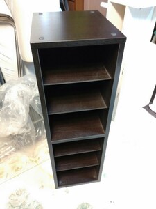 [ direct shop front delivery recommendation ] wooden slippers rack storage rack color box used present condition delivery 