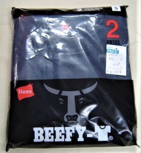 Hanes ヘインズ 厚地 ヘビーウェイト ビーフィー 2枚セット Tシャツ 半袖 無地 丸首 クルーネック 紺 XL H5180-2 新品