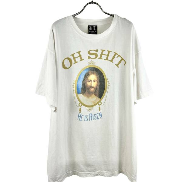 Saint Michael (セントマイケル) Vintage Processing Jesus Portrait T Shirt (white)