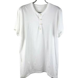 VISVIM(ビズビム) Collarless Bottom Cotton T Shirt (white) 2