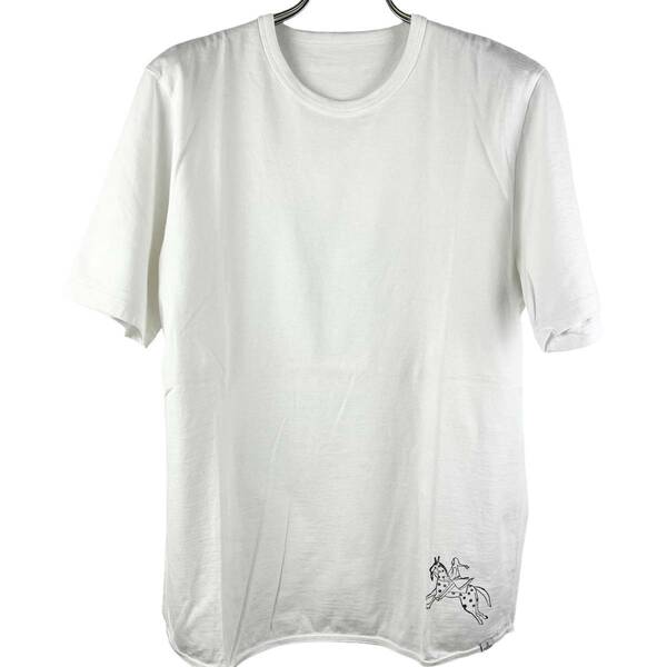 VISVIM(ビズビム) Collarless Horserider Pattern T Shirt (white)