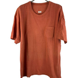 VISVIM(ビズビム) Damaged Collar Cotton T Shirt (orange)