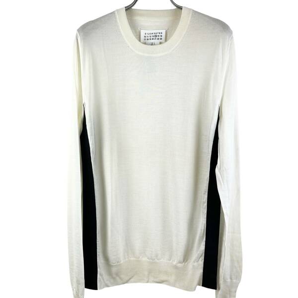 Maison Margiela (メゾン マルジェラ) Double Stripe Knit Sweat 2016AW (beige)