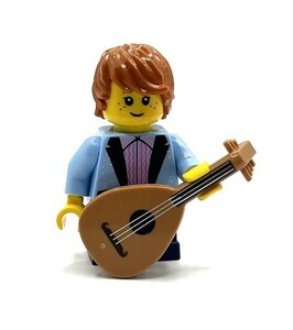 即決　未使用　レゴ LEGO ミニフィグ　シティ　ミニフィギュア 　リュートを弾く男の子　楽器　子ども　演奏会