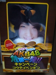 Free shipping AKB48×WONDA Emperor Penguin Kawaei Rina Not for sale, Celebrity Goods, photograph