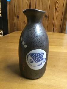 オブジェ　酒器　徳利　ふぐ　陶製　一輪挿しにも　未使用保管品