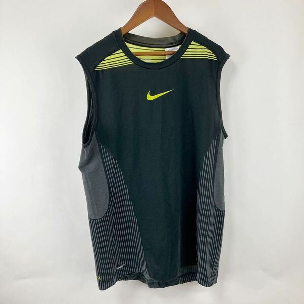 NIKE ナイキ DRI-FIT ドライフィット メンズ ノースリーブ タンクトップ 袖なし ユニフォーム スポーツウェア ランニングウェア Lサイズ