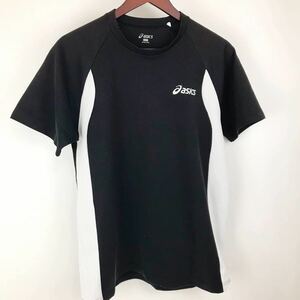 大きいサイズ asics アシックス 半袖 Tシャツ メンズ L 黒 ブラック カジュアル スポーツ トレーニング ウェア シンプル 速乾 ドライ ロゴ