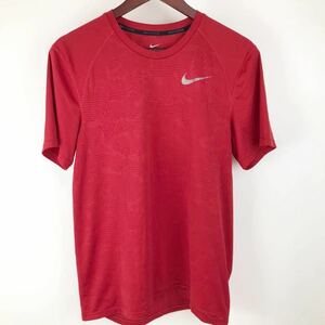 NIKE ナイキ 半袖 Tシャツ メンズ M 赤 レッド DRI-FIT ドライフィット カジュアル スポーツ トレーニング ウェア シンプル ロゴ 速乾