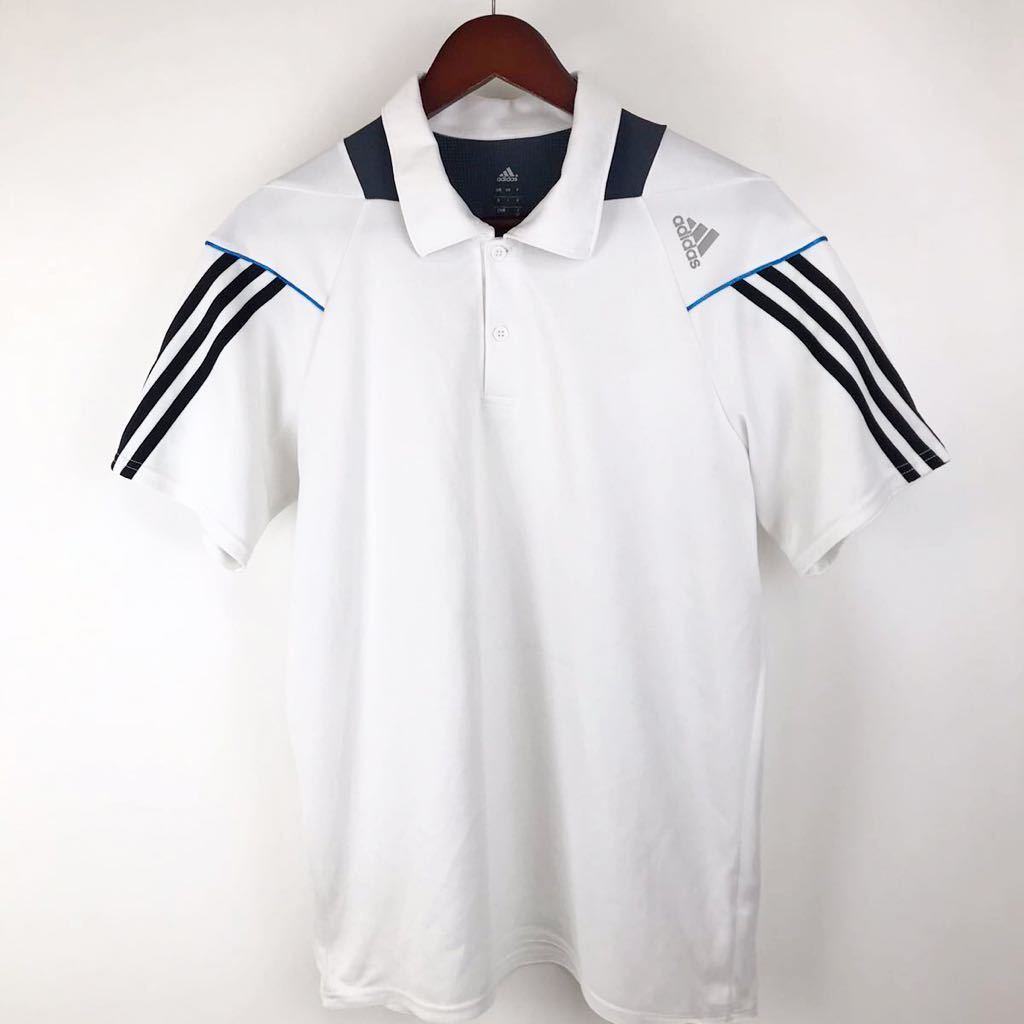 アディダス adidas ワッフルポロシャツ メンズ 3st ホワイト XL