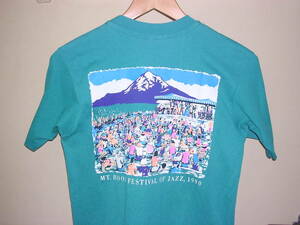 90s USA製 Hanes MT.HOOD JAZZ FESTIVAL 1990 Tシャツ S vintage old ヘインズ アウトドア ジャズ フェス 80s