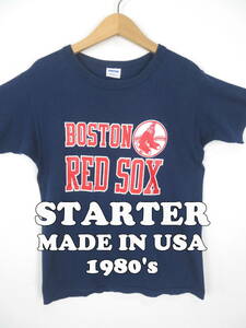 80s スターター MLB ボストンレッドソックス ★ USA製 シングルステッチ Tシャツ M ★ STARTER メジャーリーグ白タグメンズ レディース 90s