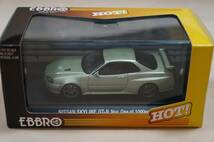 EBBRO エブロ ホット！ 1/43 ニッサン スカイライン GT-R （R34） V-SREC Ⅱ ニュル ミレニアムジェイド 品番 369 未展示品_画像1