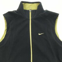 ●美品 NIKE GOLF ナイキゴルフ サーマフィットリバーシブルベスト メンズ サイズM グリーン×ブラック ゴルフウエア 229637 2AB/41075_画像4