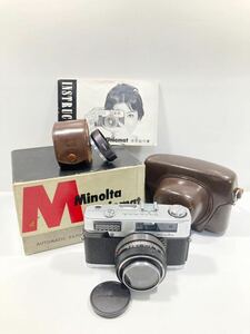 【ad2303031.12】MINOLTA uniomat exposure set ミノルタ ユニオマット ROKKOR 1：2.8/45 フィルムカメラ/ メタルフードD42KA