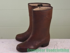 MK060* chair la L made [BENSON SHOE] Vintage rain boots inner boa Kawai i tea Brown lady's 5 23cm