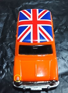 即決■箱なし■旧トミー製 トミカF8 ミニクーパータイプ　オレンジ イギリス国旗■中国製■TOMICA　MINI COOPER TYPE■