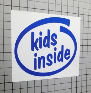 反射ステッカー KIDS inside キッズ インサイド KIDS IN CAR 01 95㎜ 再帰性反射 高耐候 リフレクター カッティング デカール 送料無料