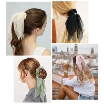 2個Set ☆ シュシュ ☆ 新品未使用 リボンシフォン くすみカラー　　　大人上品・シアー・ラメ入り・ヘアアクセサリー・レディース_画像5