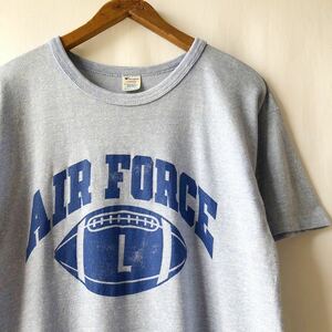 80s champion トリコタグ AIR FORCE フットボール Tシャツ L 霜降り USA製 ビンテージ 80年代 チャンピオン USAF オリジナル ヴィンテージ